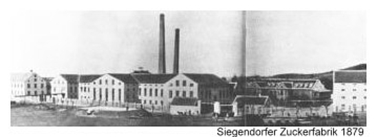 Alte Fotografie der Zuckerfabrik 1879